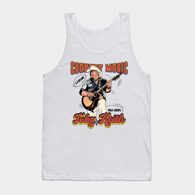 Toby Keith Country Music Retro Tank Top by Mandegraph